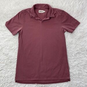 Pact Shirt‎ Mens Medium Marsala Polo 100% Organic Cotton Short Sleeve Casual Men